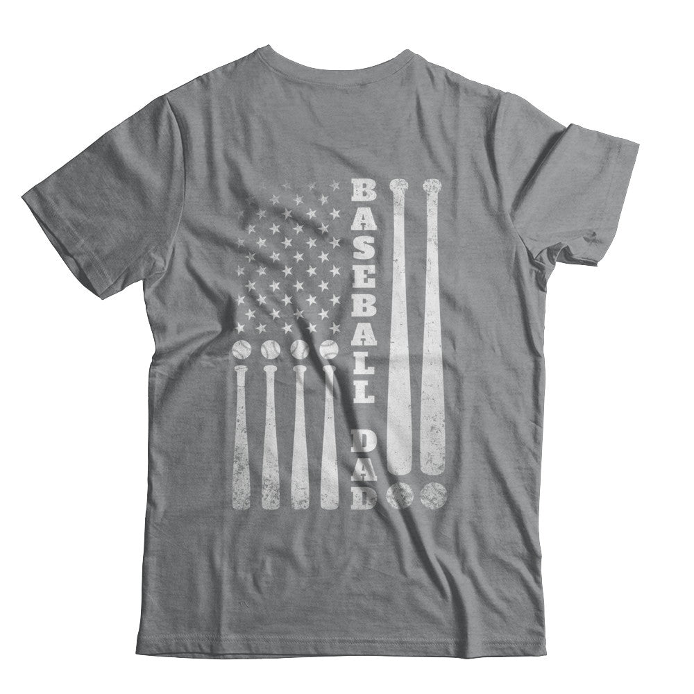 American Flag Vintage Baseball Dad Father's Day T-Shirt & Hoodie | Teecentury.com