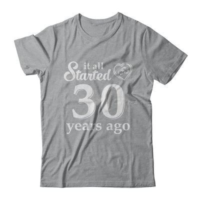 30Th Wedding Anniversary Married Couples 1992 Husband Wife T-Shirt & Hoodie | Teecentury.com