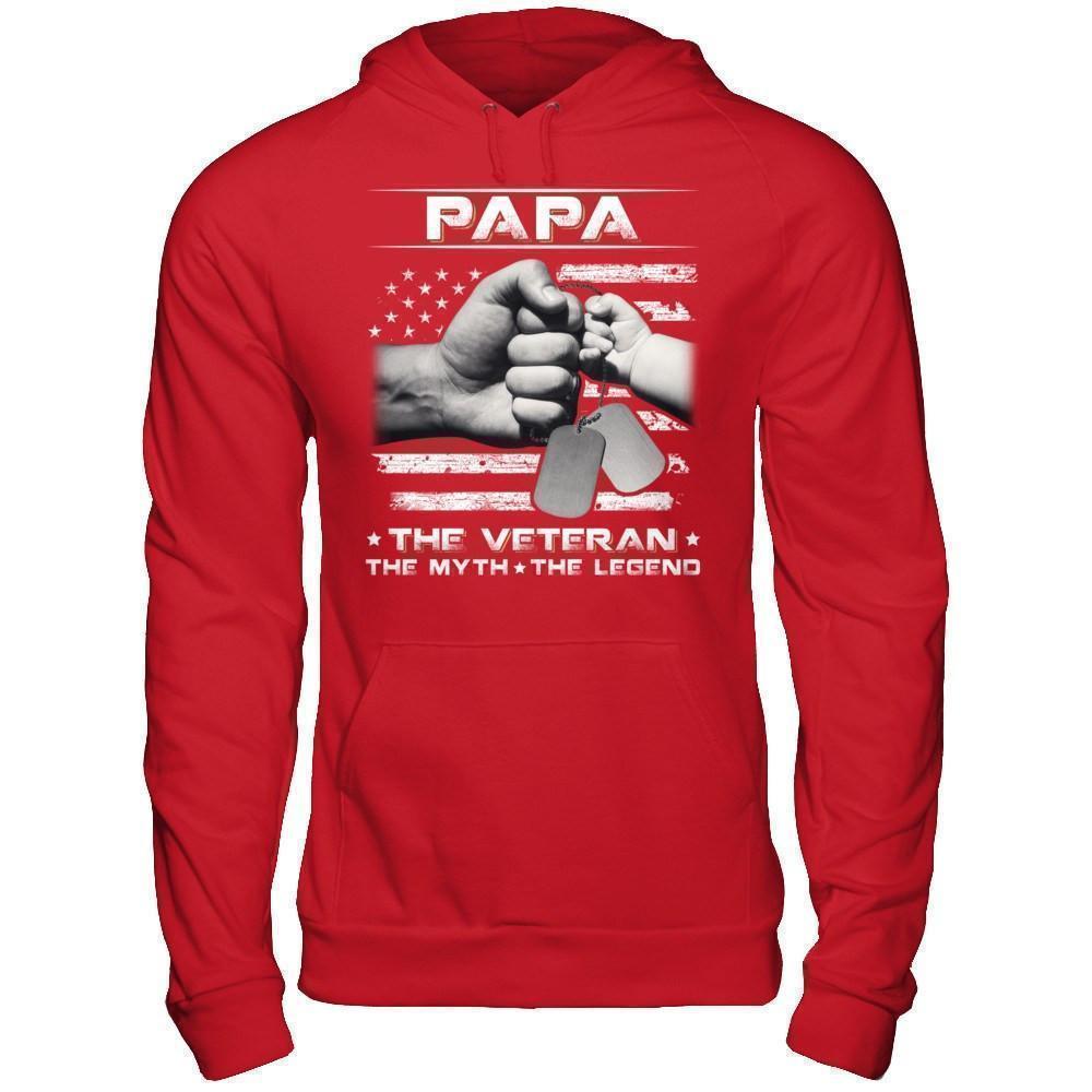 Papa The Veteran The Myth The Legend T-Shirt & Hoodie | Teecentury.com