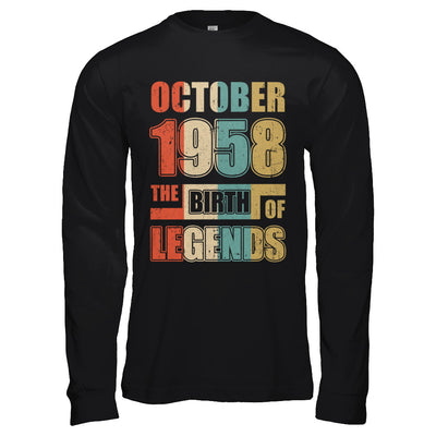 Vintage Retro October 1958 Birth Of Legends 64th Birthday T-Shirt & Hoodie | Teecentury.com
