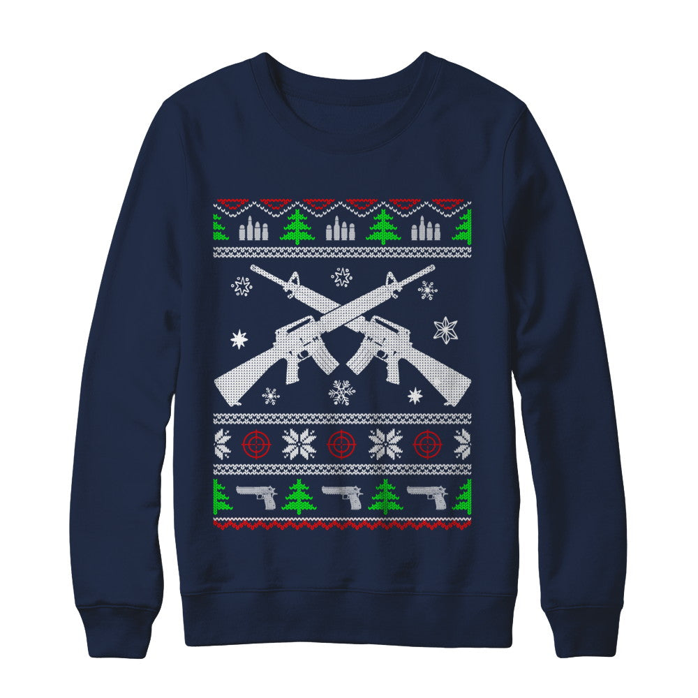 I Want Rifle Guns For Christmas Ugly Christmas Sweater T-Shirt & Sweatshirt | Teecentury.com