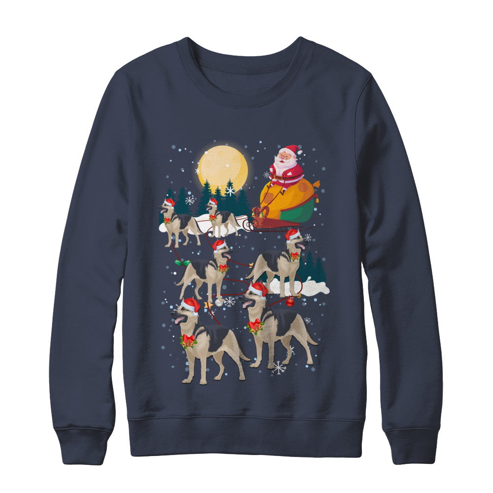 Dog Reindeer German Shepherd Christmas Gift T-Shirt & Sweatshirt | Teecentury.com