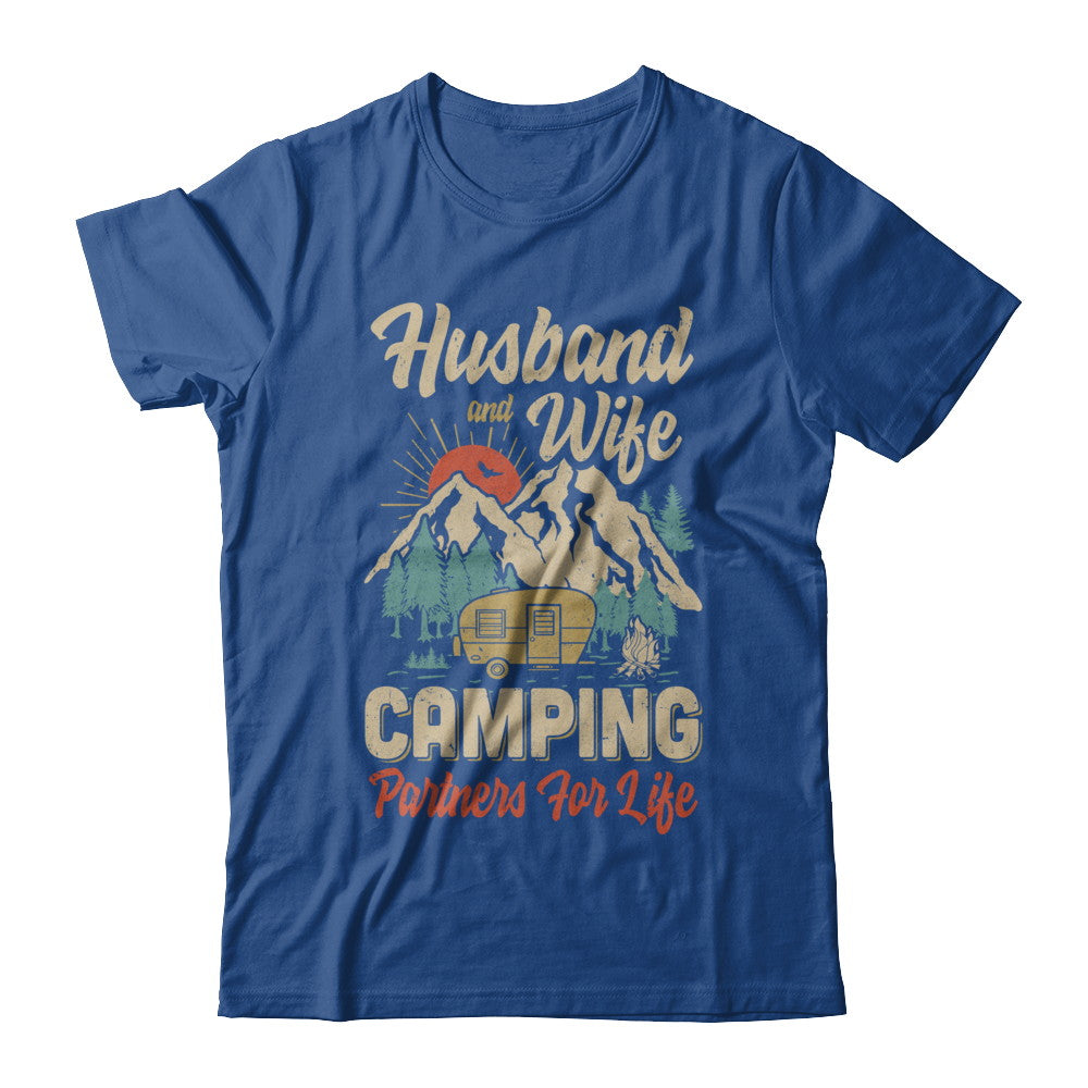 Husband And Wife Camping Partners For Life Camping T-Shirt & Hoodie | Teecentury.com