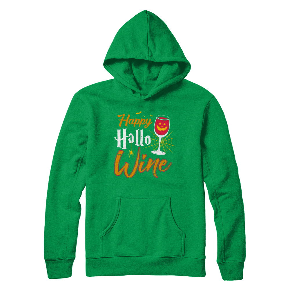Happy Hallo Wine Funny Halloween T-Shirt & Sweatshirt | Teecentury.com