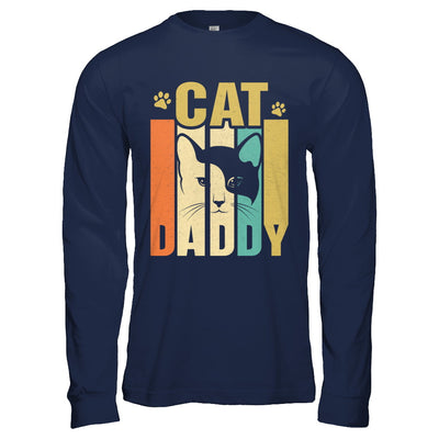 Retro Vintage Daddy Cat Father's Day Gift T-Shirt & Hoodie | Teecentury.com