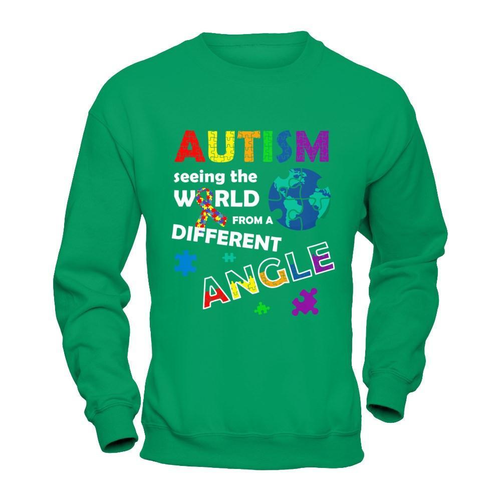 Autism Seeing The World Differently Angel T-Shirt & Hoodie | Teecentury.com