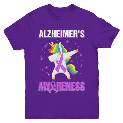 Inspirational Alzheimer's Awareness Unicorn Support Youth Youth Shirt | Teecentury.com