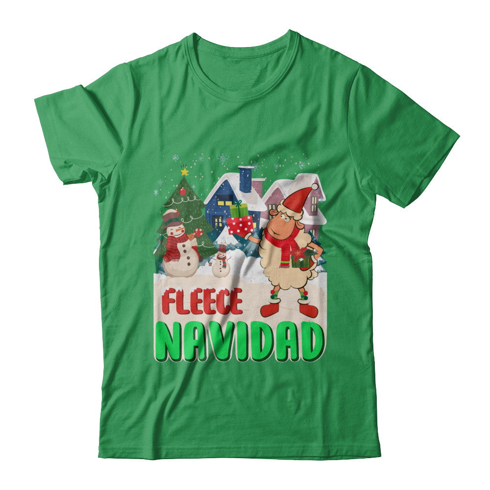 Fleece Navidad Sheep Lamb Christmas Gifts Spanish T-Shirt & Sweatshirt | Teecentury.com