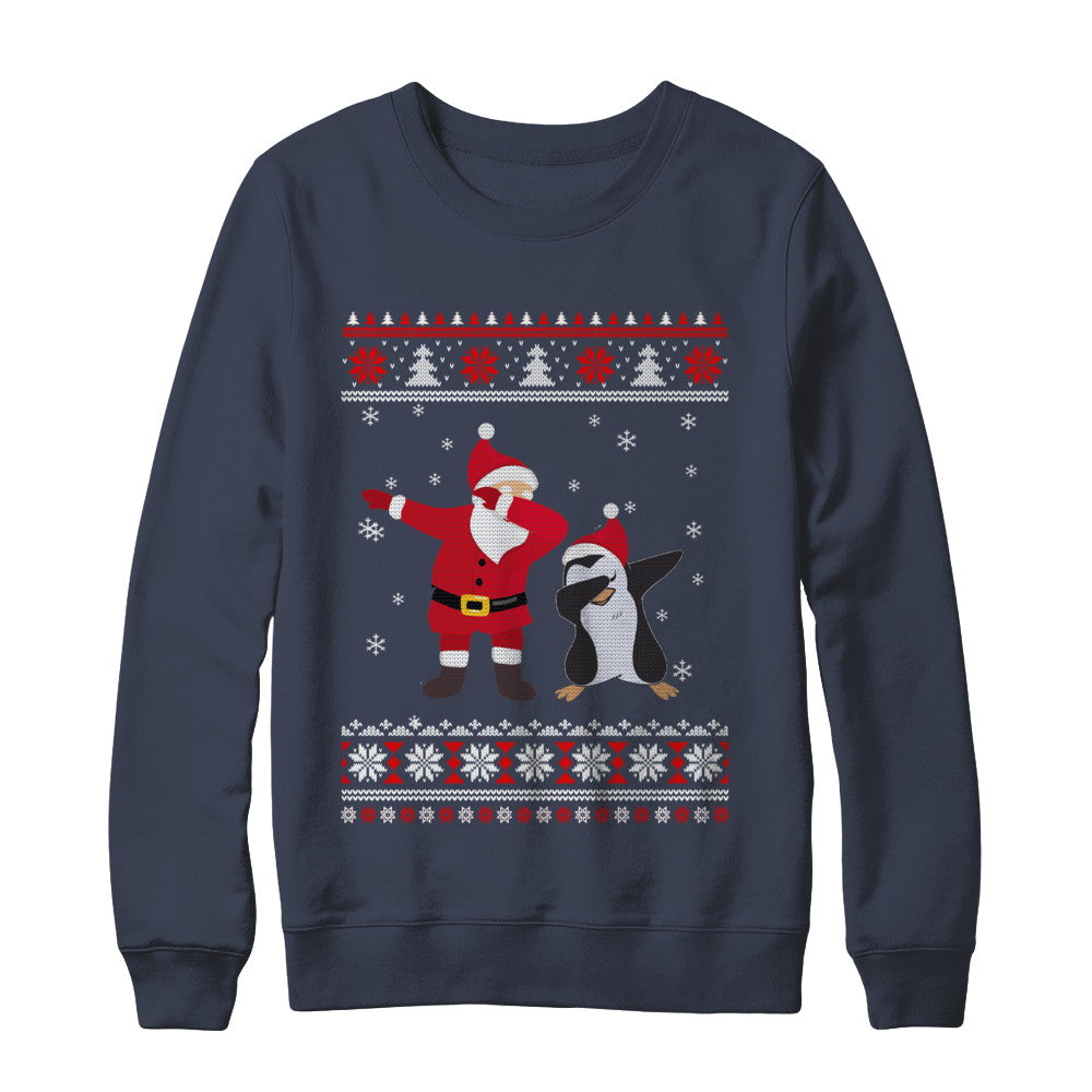 Dabbing Santa Penguin Dab Dance Ugly Christmas Sweater T-Shirt & Sweatshirt | Teecentury.com