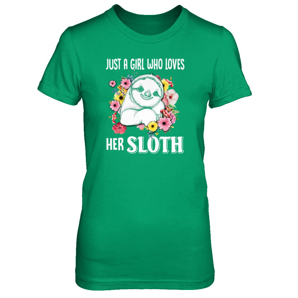 Just A Girl Who Loves Her Sloth T-Shirt & Tank Top | Teecentury.com