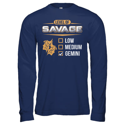 Level Of Savage Gemini T-Shirt & Hoodie | Teecentury.com