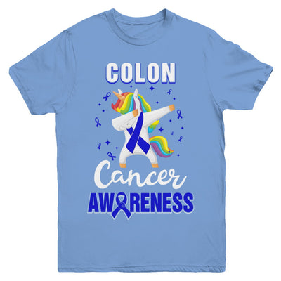 Inspirational Colon Cancer Awareness Unicorn Support Youth Youth Shirt | Teecentury.com