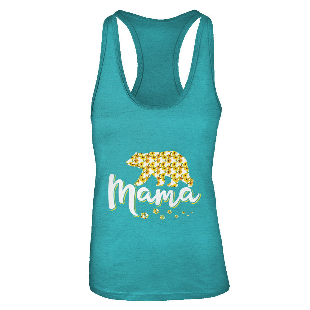 Sunflower Bear Mothers Day Gift Flowers Mama Floral T-Shirt & Tank Top | Teecentury.com