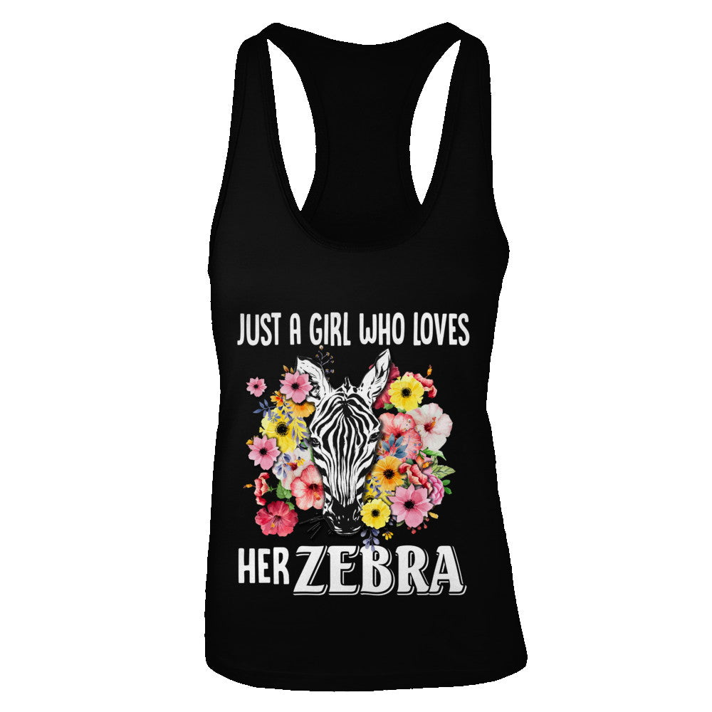 Just A Girl Who Loves Her Zebra T-Shirt & Tank Top | Teecentury.com