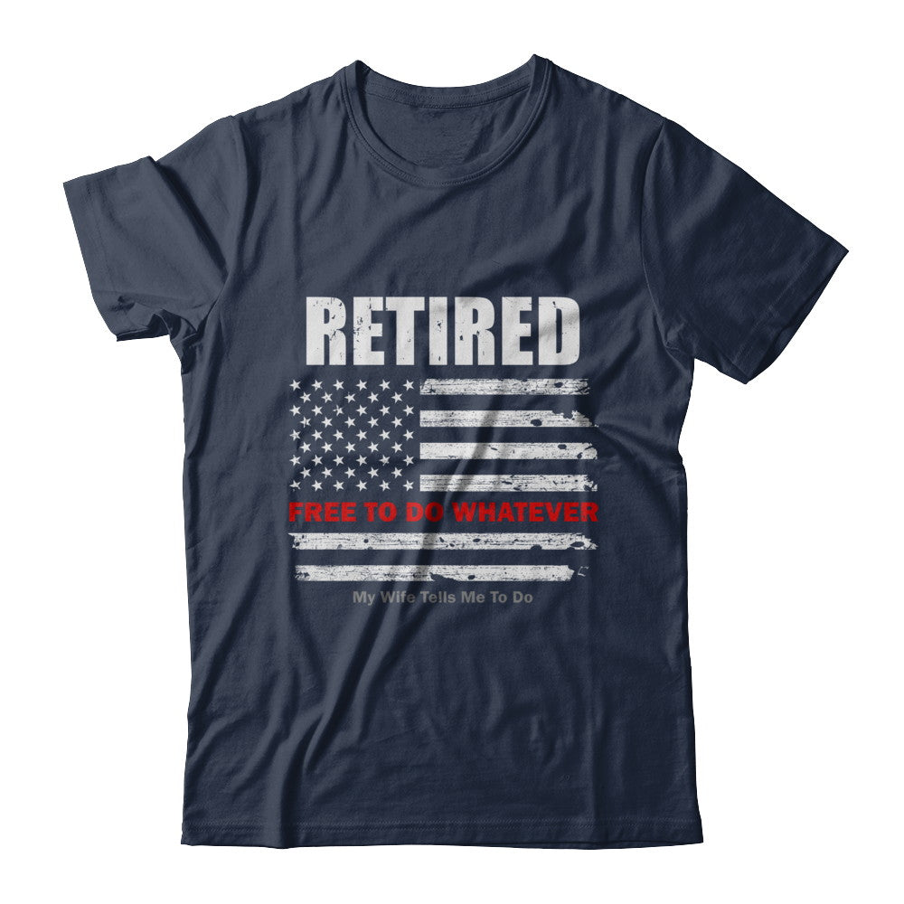 Retired Free to Do Whatever Thin Red Line Firefighter T-Shirt & Hoodie | Teecentury.com