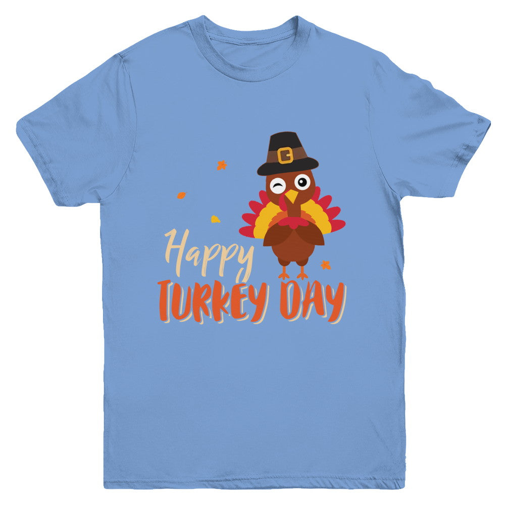 Happy Turkey Day Funny Thanksgiving Gift Youth Youth Shirt | Teecentury.com