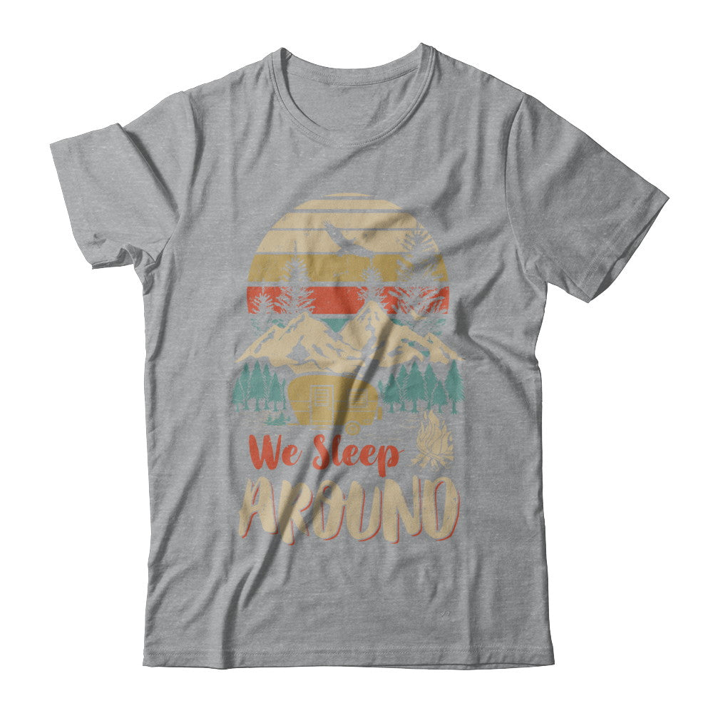 Vintage We Sleep Around Funny Husband Wife Camping T-Shirt & Hoodie | Teecentury.com