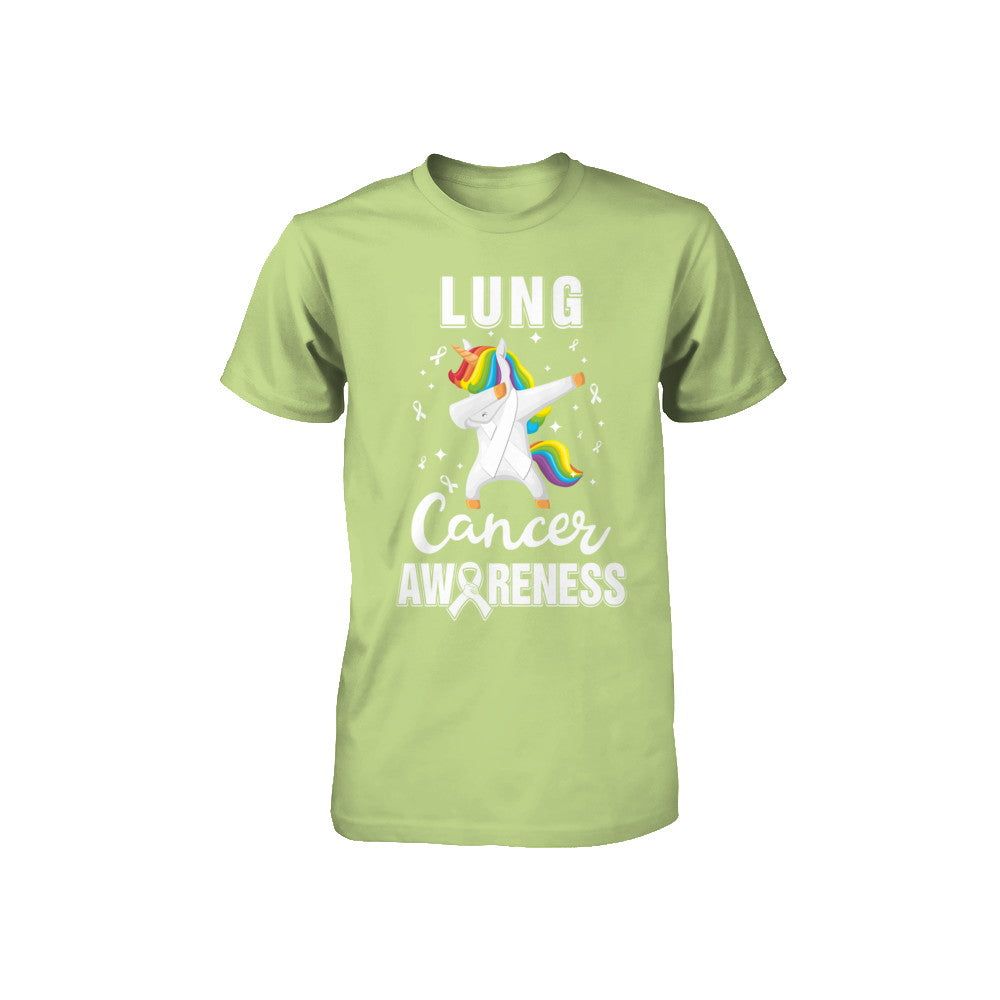 Inspirational Lung Cancer Awareness Unicorn Support Youth Youth Shirt | Teecentury.com