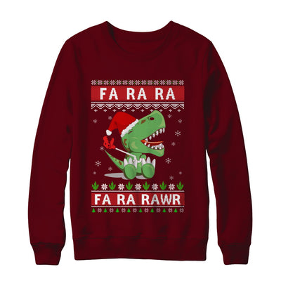 Fa La La Fa Ra Rawr T-Rex Dinosaur Ugly Christmas Sweater T-Shirt & Sweatshirt | Teecentury.com