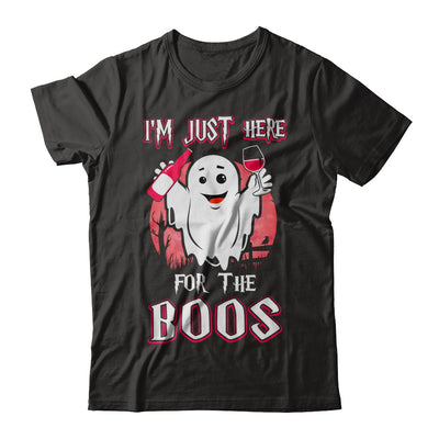 I'm Just Here For The Boos Halloween Wine T-Shirt & Hoodie | Teecentury.com