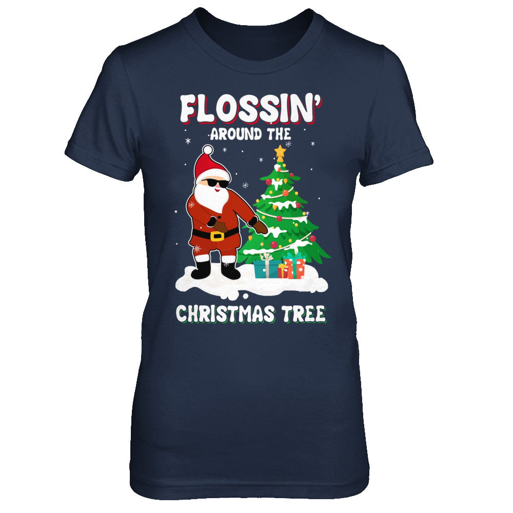Flossin' Around The Christmas Tree Flossing Santa T-Shirt & Hoodie | Teecentury.com