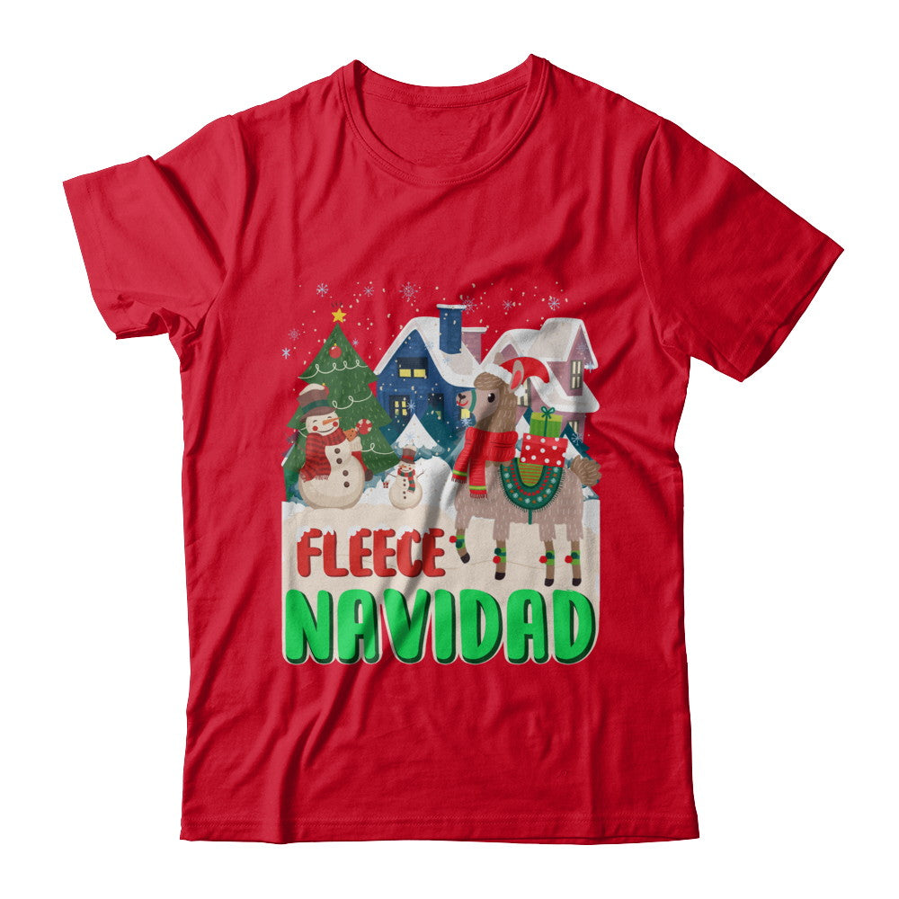 Fleece Navidad Llama Christmas Gifts Spanish T-Shirt & Sweatshirt | Teecentury.com