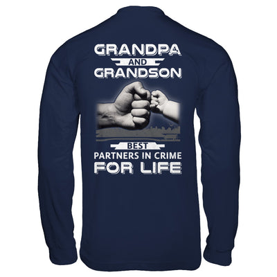 Grandpa And Grandson Best Partners In Crime For Life T-Shirt & Hoodie | Teecentury.com