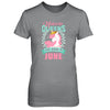 Unicorn Queens Are Born In June Birthday Gift T-Shirt & Tank Top | Teecentury.com