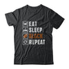 Funny Eat Sleep Block Repeat Football Gifts T-Shirt & Hoodie | Teecentury.com