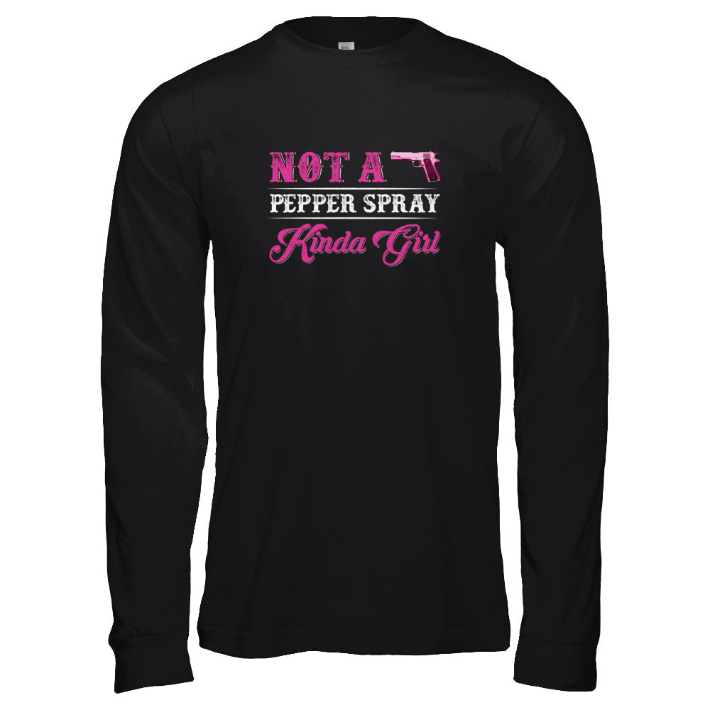 Not A Pepper Spray Kinda Girl Gun Girl T-Shirt & Tank Top | Teecentury.com