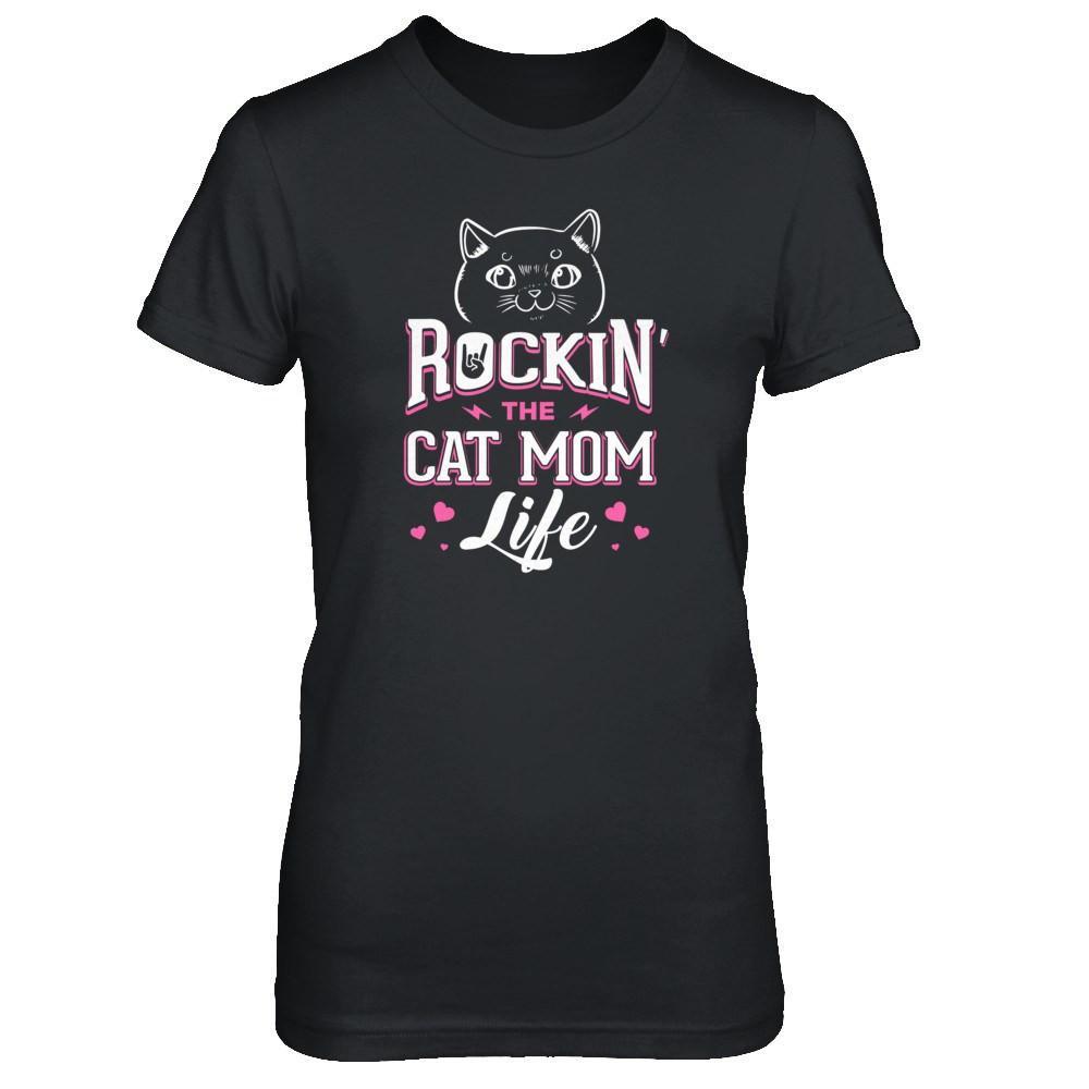 Rocking The Cat Mom Life T-Shirt & Tank Top | Teecentury.com