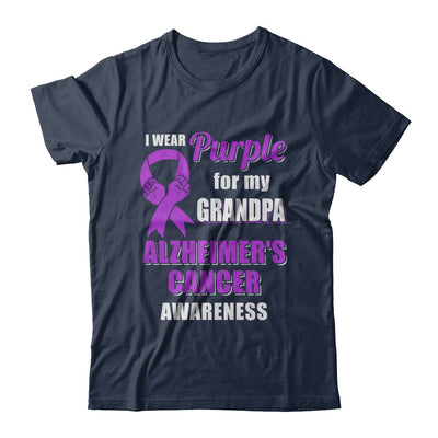 I Wear Purple For My Grandpa Alzheimer's Awareness T-Shirt & Hoodie | Teecentury.com