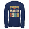 Vintage Retro Awesome Since March 1988 34th Birthday T-Shirt & Hoodie | Teecentury.com