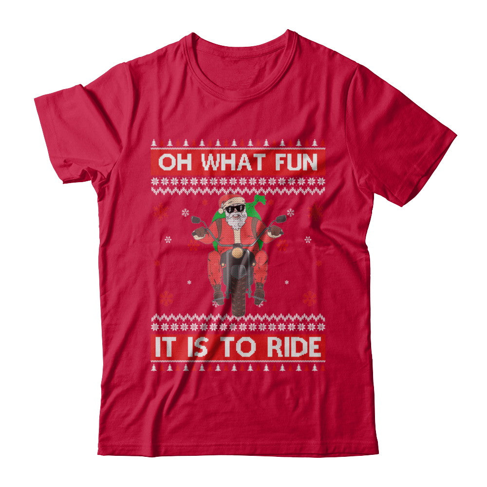 Oh What Fun It Is To Ride Motorcycle Christmas Sweater T-Shirt & Sweatshirt | Teecentury.com