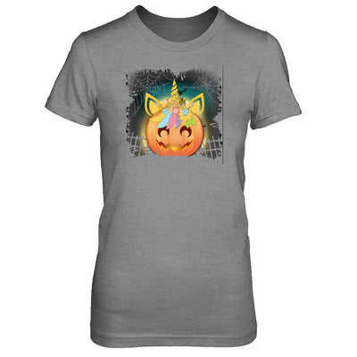 Kids Girls Unicorn Pumpkin Queen Halloween T-Shirt & Tank Top | Teecentury.com