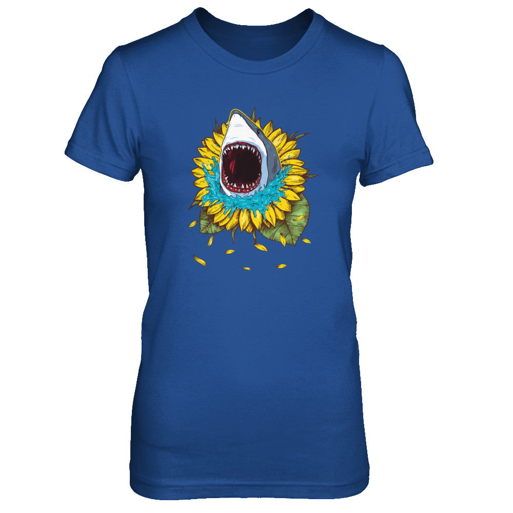 Shark Sunflower Funny Shark Lover Gift T-Shirt & Tank Top | Teecentury.com