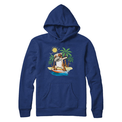 Summer Vacation Dabbing Bulldog Surfing Surfboard Gift T-Shirt & Hoodie | Teecentury.com