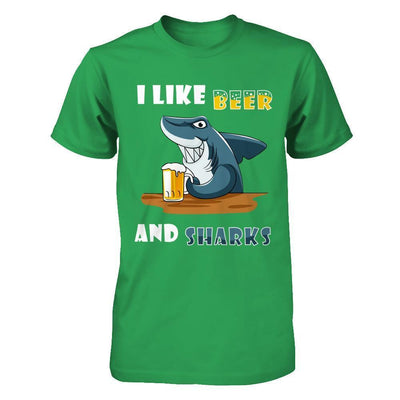 I Like Beer And Sharks T-Shirt & Hoodie | Teecentury.com