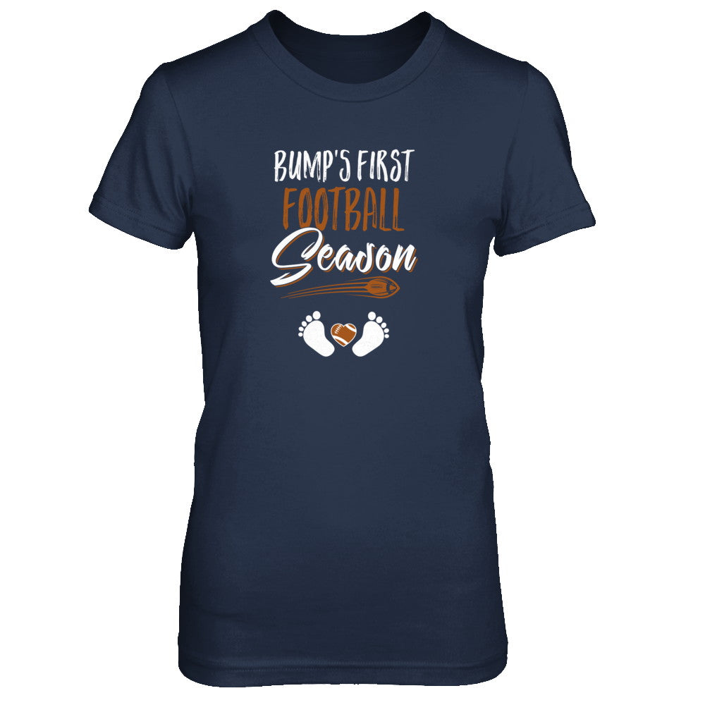 Bump's First Football Season Mommy Mothers Day T-Shirt & Tank Top | Teecentury.com