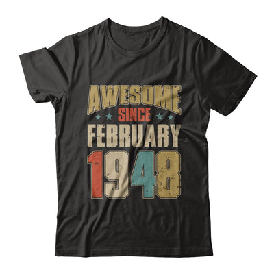 Vintage Retro Awesome Since February 1948 74th Birthday T-Shirt & Hoodie | Teecentury.com