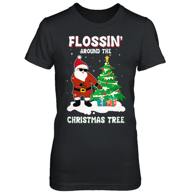 Flossin' Around The Christmas Tree Flossing Santa T-Shirt & Hoodie | Teecentury.com