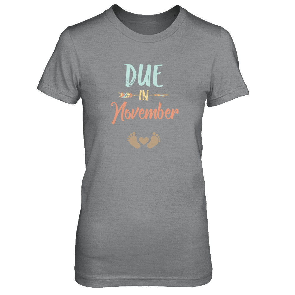 Due Date November 2022 Announcement Mommy Bump Pregnancy T-Shirt & Tank Top | Teecentury.com