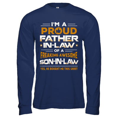 Proud Father-In-Law Freaking Awesome Son-In-Law T-Shirt & Hoodie | Teecentury.com