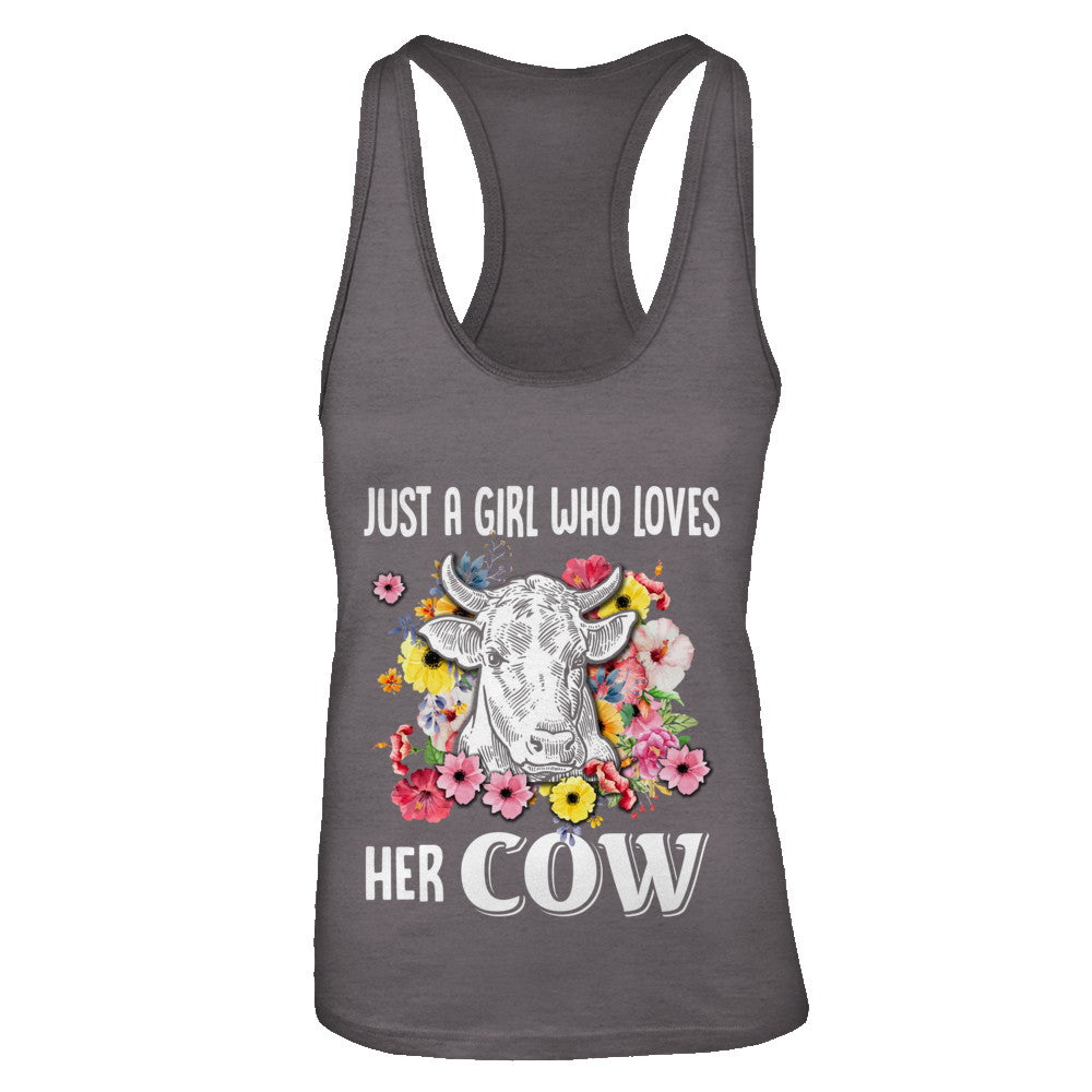 Just A Girl Who Loves Her Cow T-Shirt & Tank Top | Teecentury.com