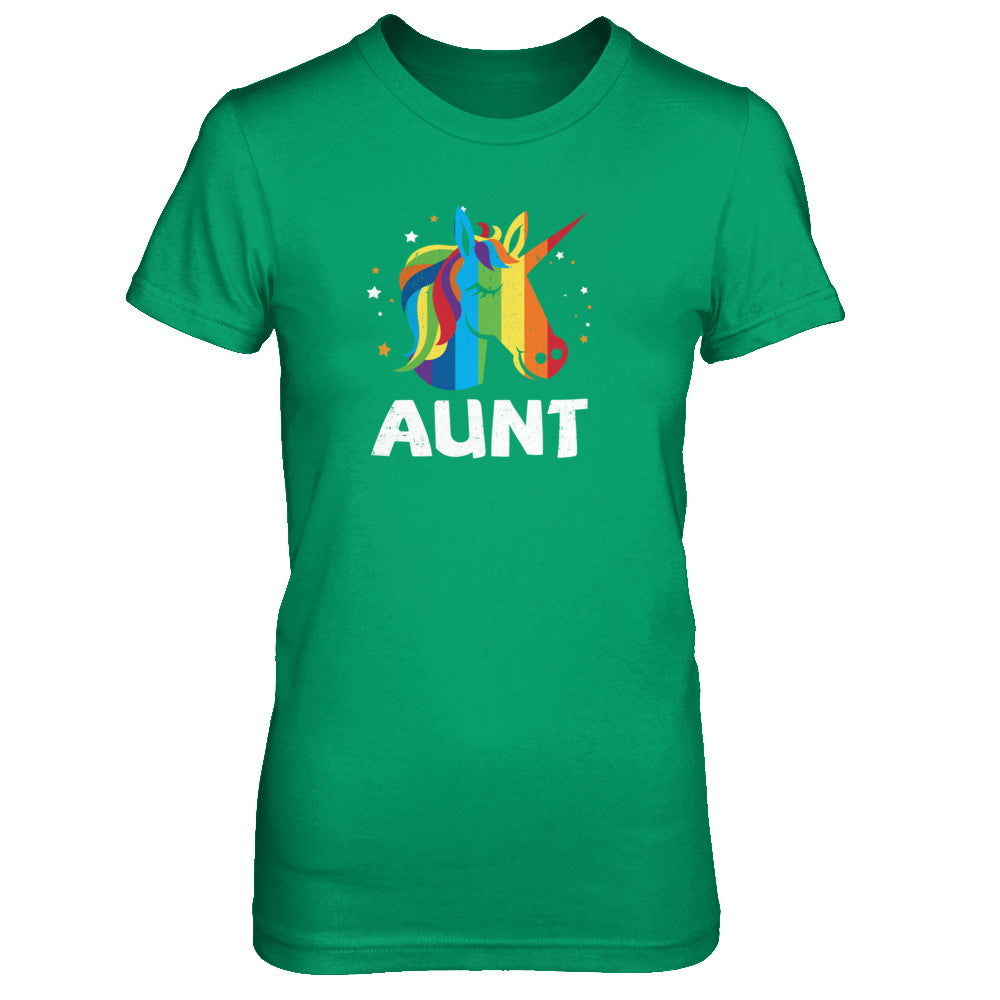 LGBT Pride Lesbian Gay Proud Aunt Unicorn T-Shirt & Tank Top | Teecentury.com