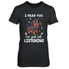 I Hear You I'm Just Not Listening Funny Dachshund T-Shirt & Hoodie | Teecentury.com