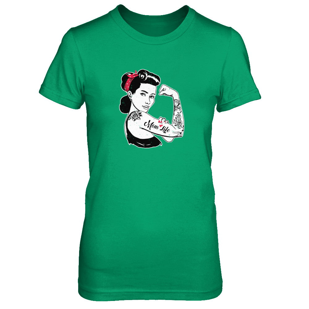 Mom Life Tattoos Tattooed Inked Woman T-Shirt & Tank Top | Teecentury.com