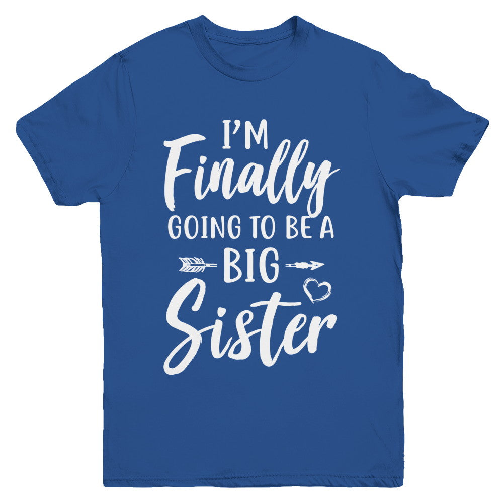 Cute I Am Finally Going To Be A Big Sister Youth Youth Shirt | Teecentury.com