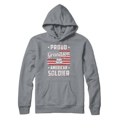 Proud Grandson Of A Soldier Army Papa Veteran T-Shirt & Hoodie | Teecentury.com