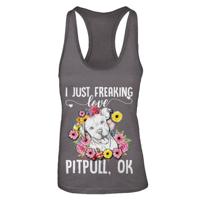 Dog I Just Freaking Love Pit bull T-Shirt & Tank Top | Teecentury.com